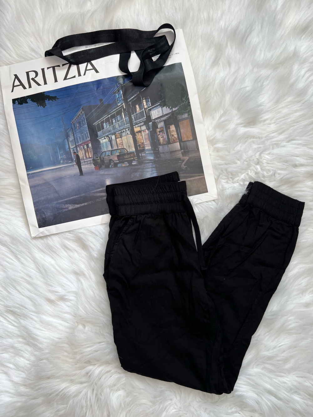 Sunday Best Black Rayon Joggers